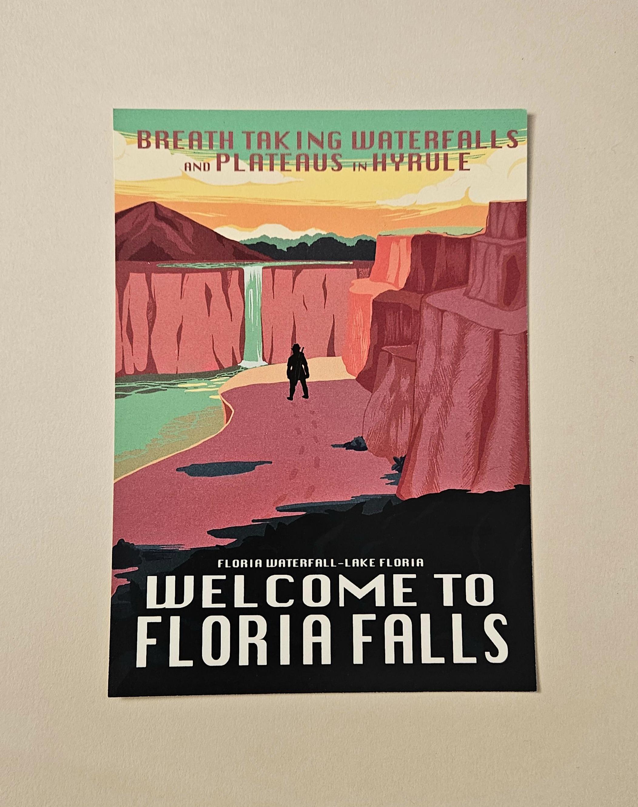 Hyrule National Park Art Print: Floria Falls, Zelda Fanart