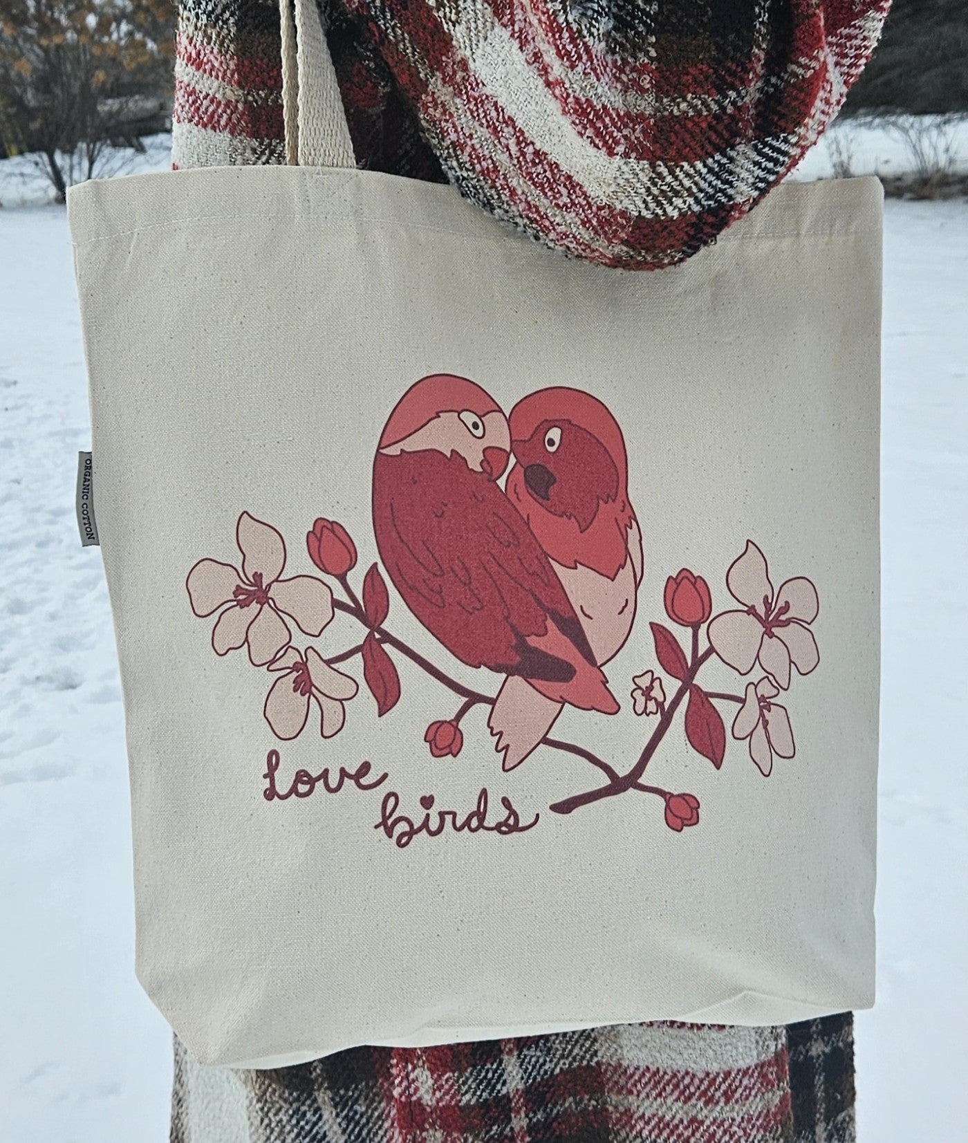 Love Birds Cotton Totebag