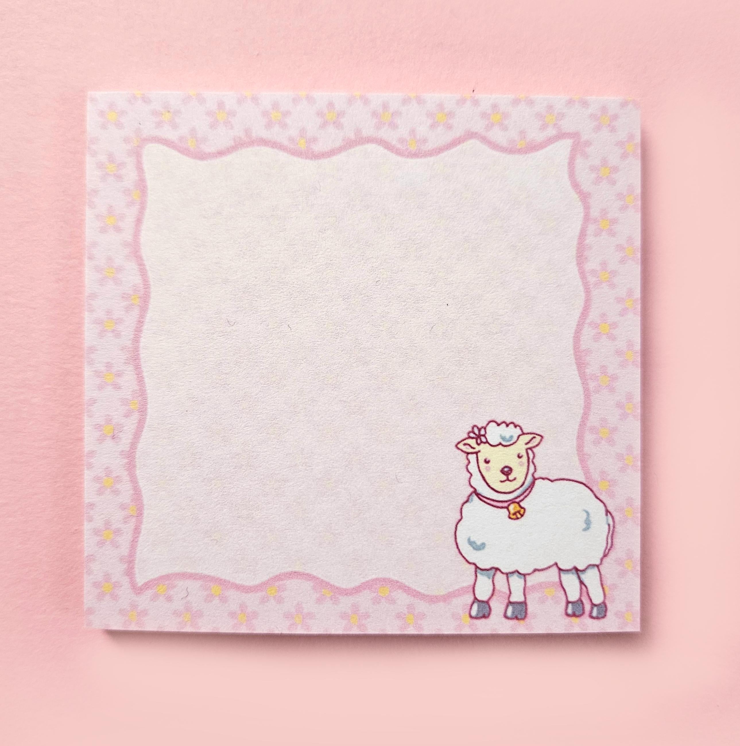 Cottage Core Pastel Farm Animal Sticky Notes