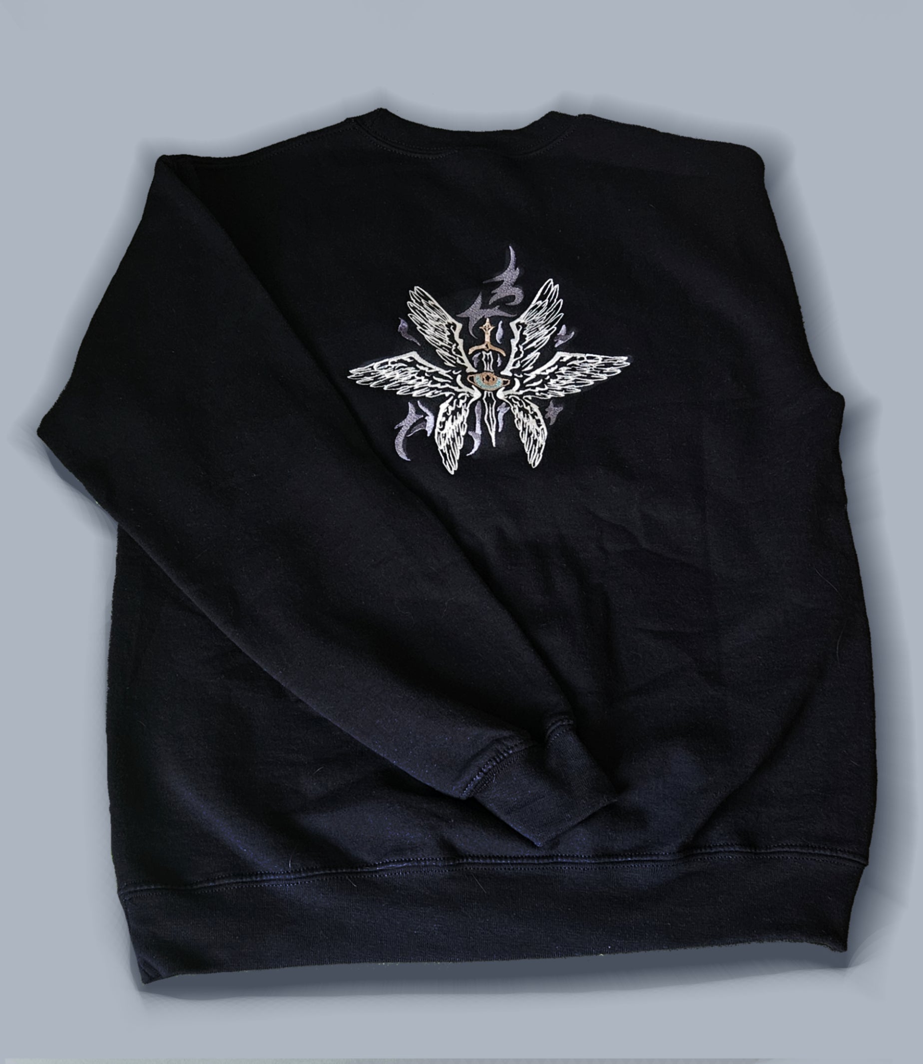 Biblically Accurate Angel Embroidered Sweater