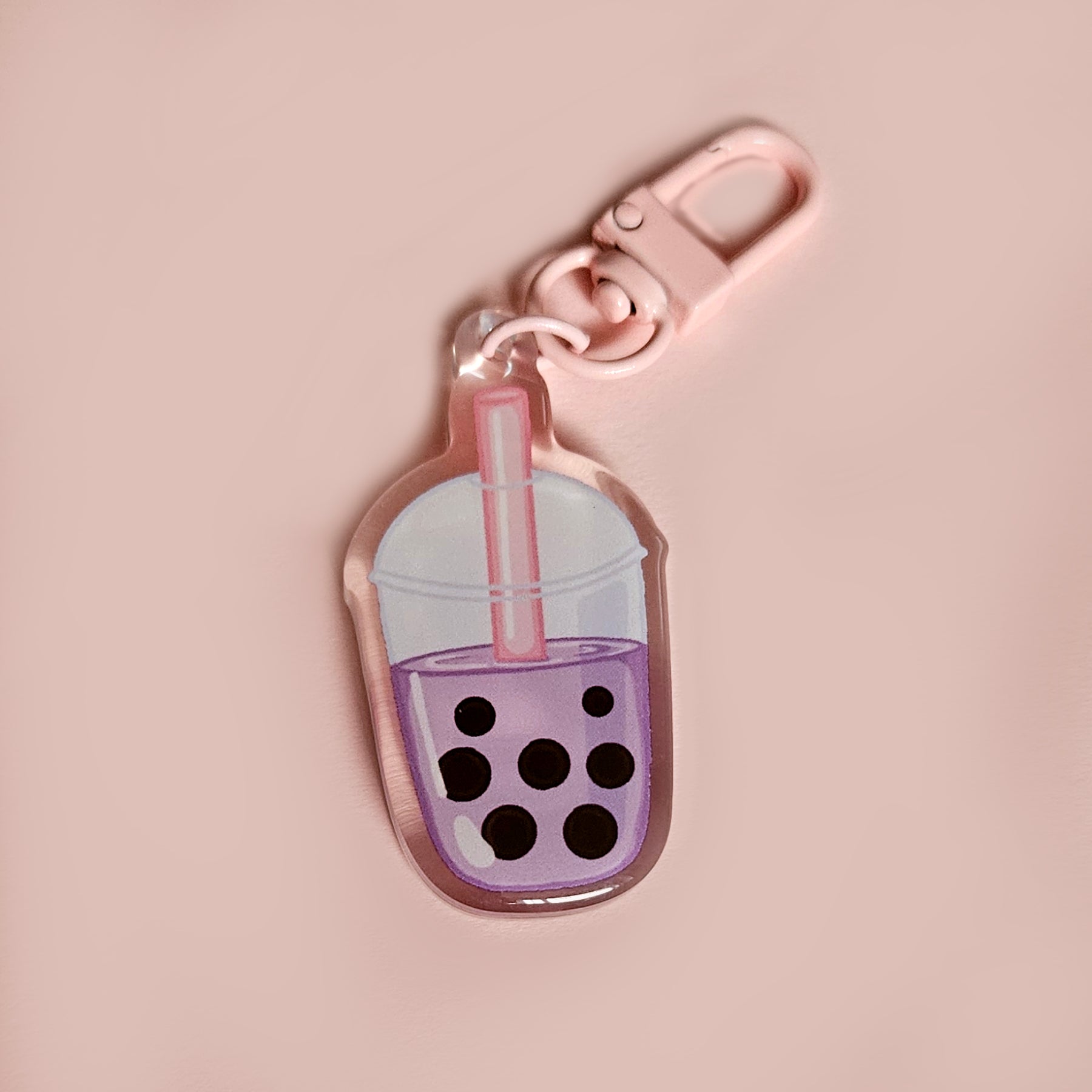 Boba Tea Epoxy Keychain 2"