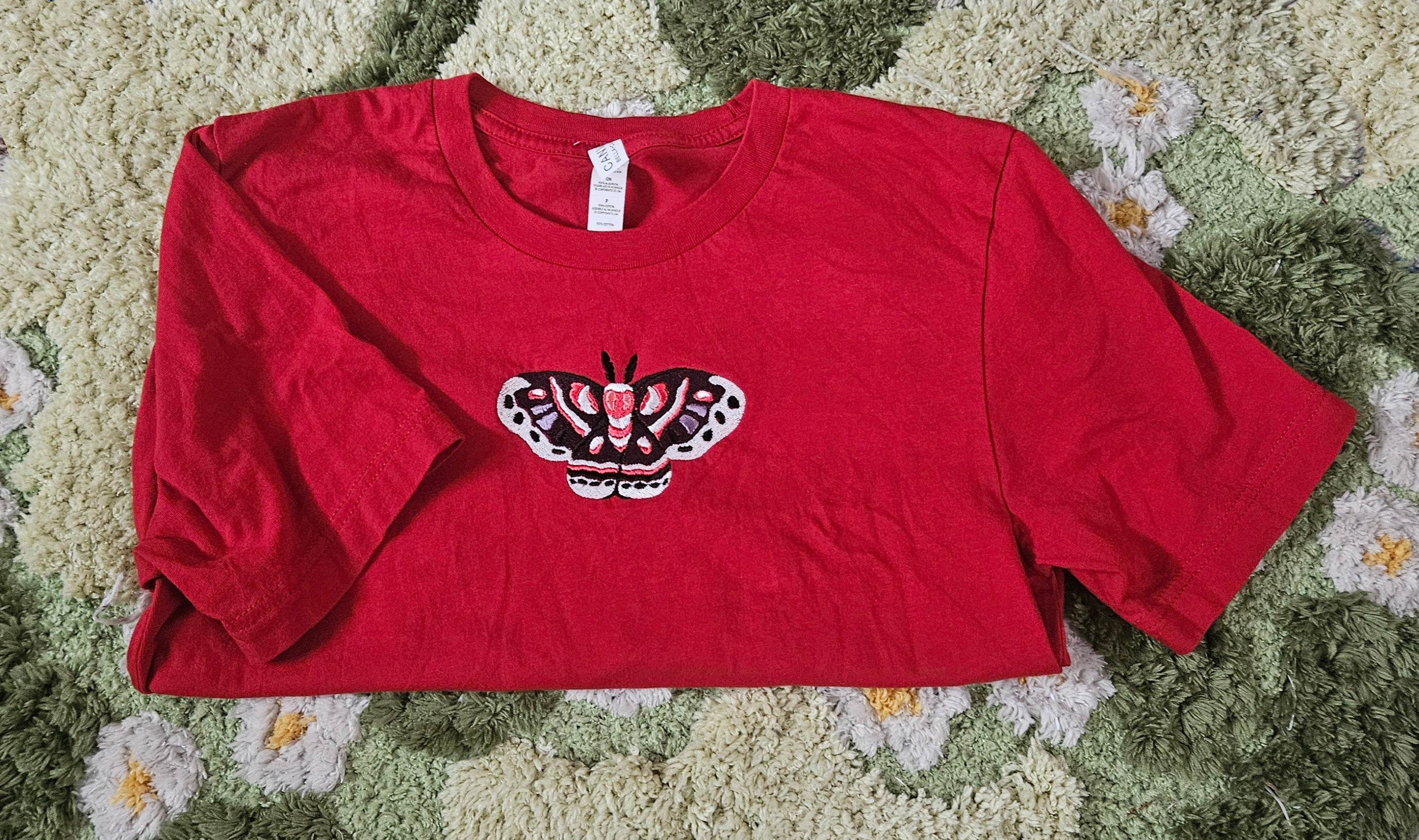 Red Cecropia Moth T-shirt / Apparel for Nature Lover