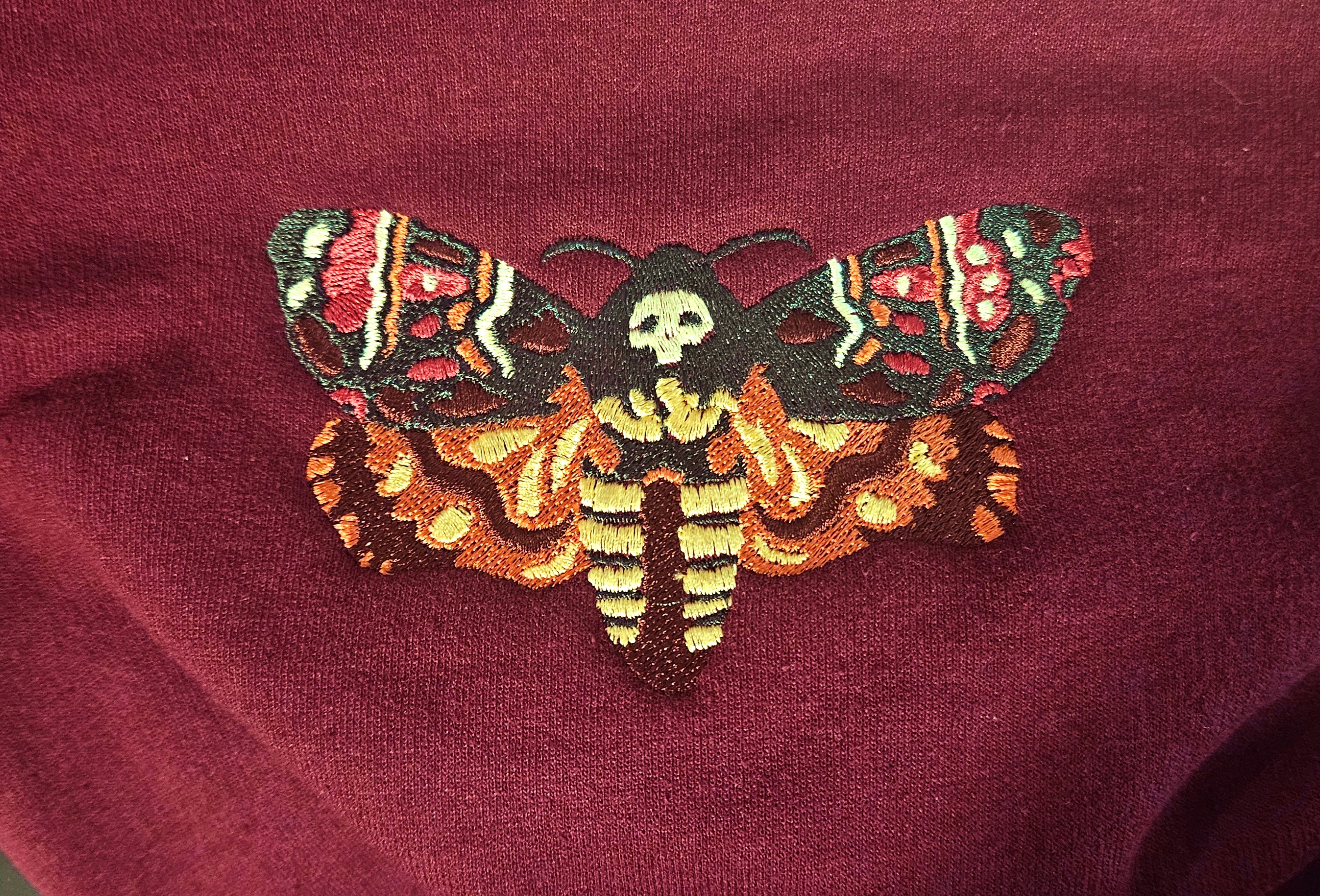 Embroidered Death's-head Hawkmoth Sweatshirt