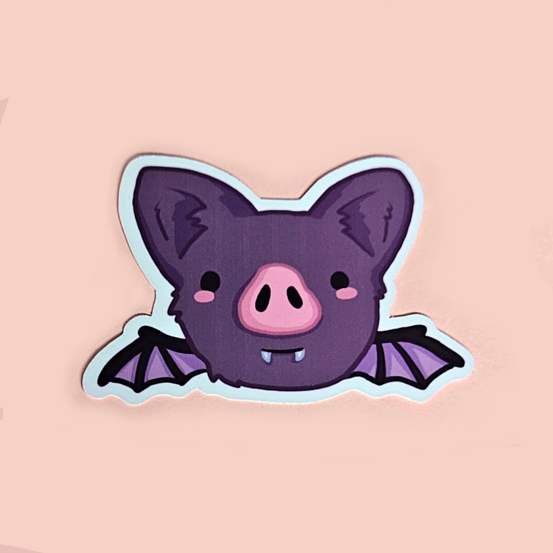 Adorable Bat Sticker Vinyl Sticker 4"