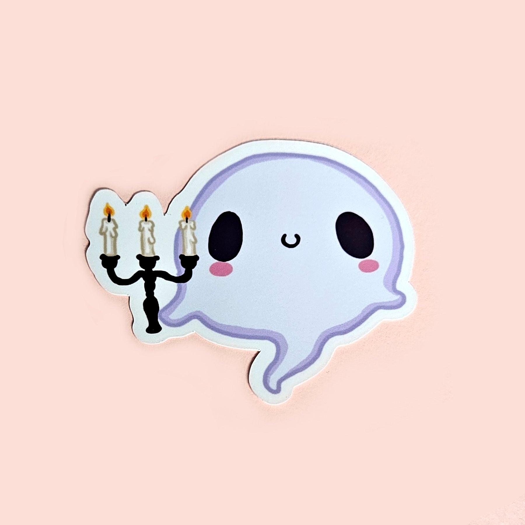 Candelabra Ghost Vinyl Sticker 4"
