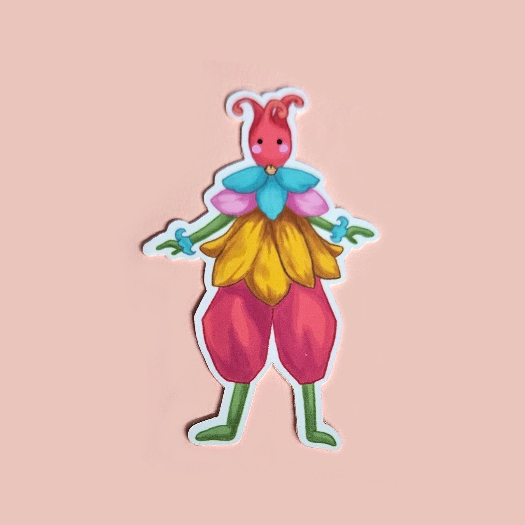 Tulip Jester Vinyl Sticker 2"