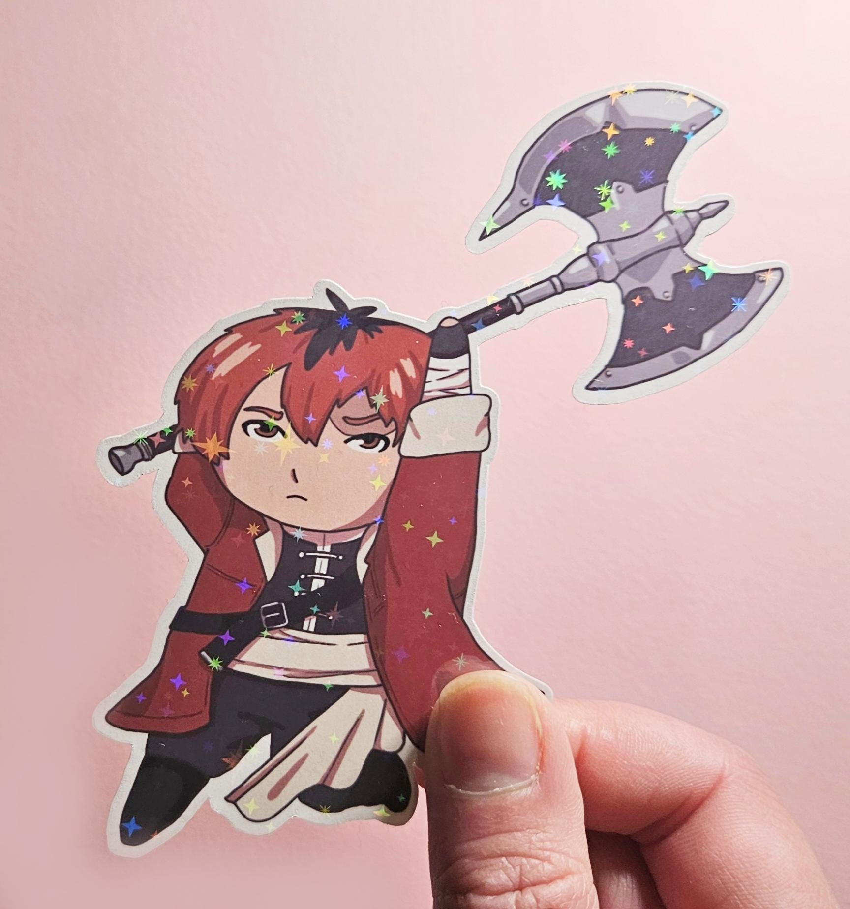 Frieren, Stark, and Fern Anime Waterproof Stickers