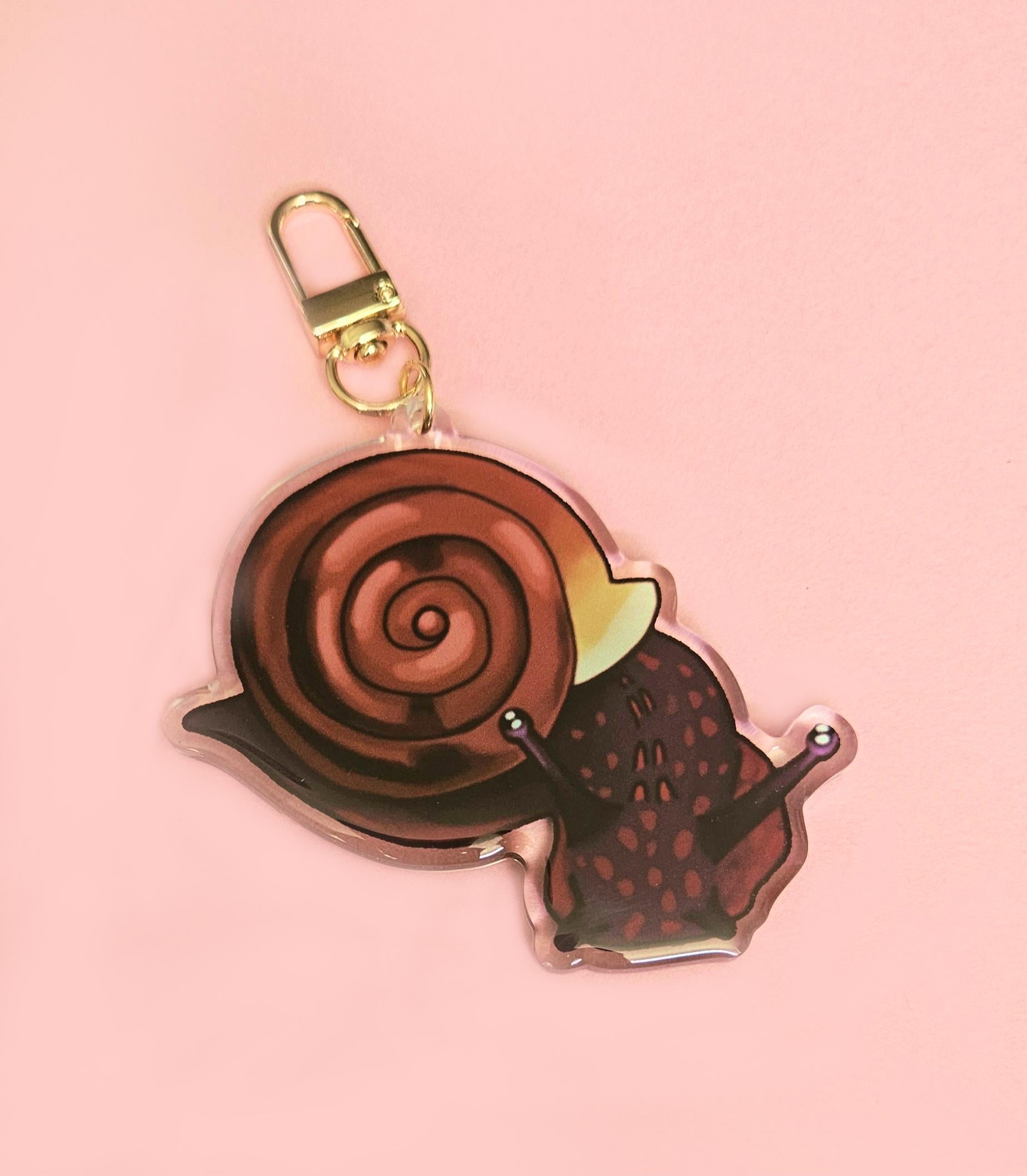 Oregon Forest Snail Epoxy Keychains 3"